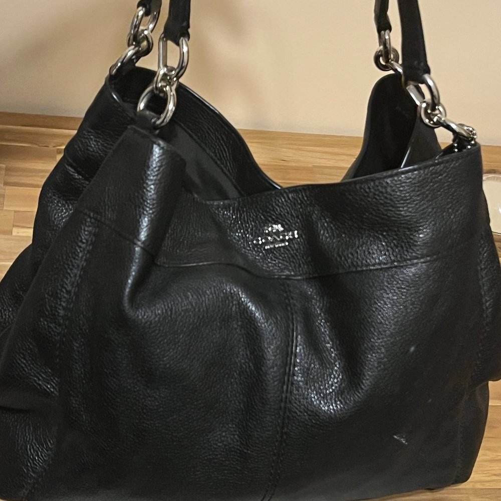Coach Leather Lexie Black with Silver Hardware